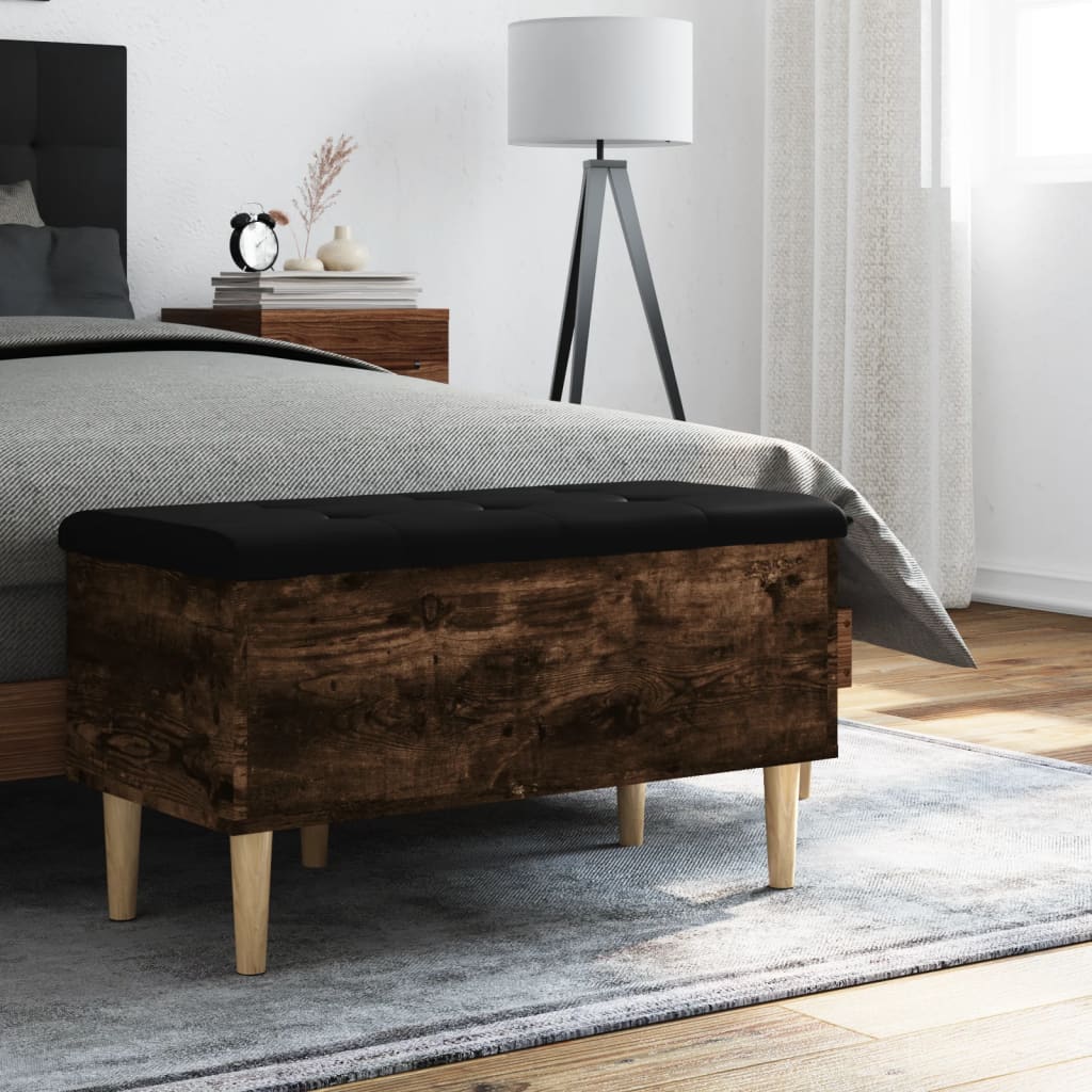 Oppbevaringsbenk Røyk Eik 82x42x46 cm