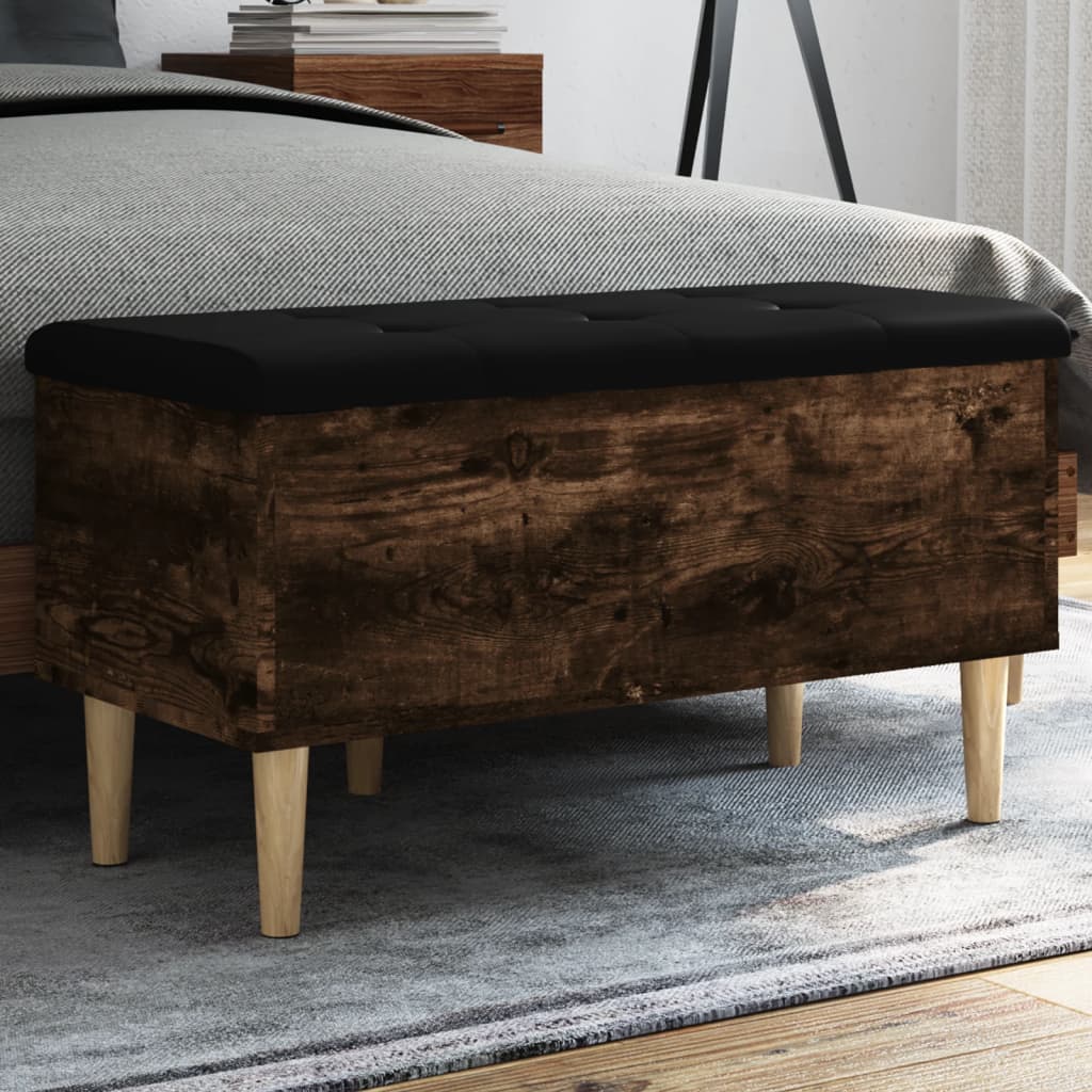 Oppbevaringsbenk Røyk Eik 82x42x46 cm