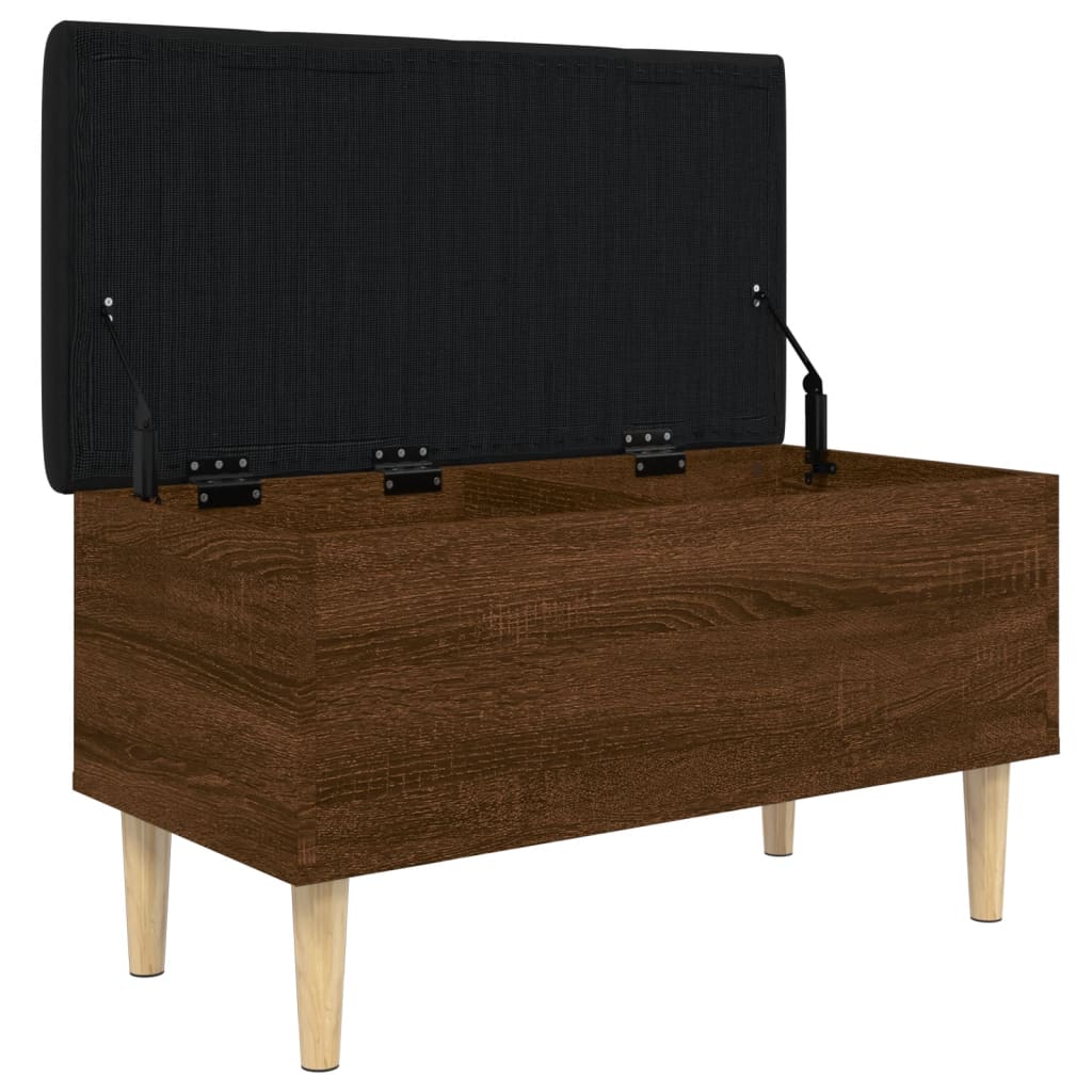 Oppbevaringsbenk Brun Eik 82x42x46 cm