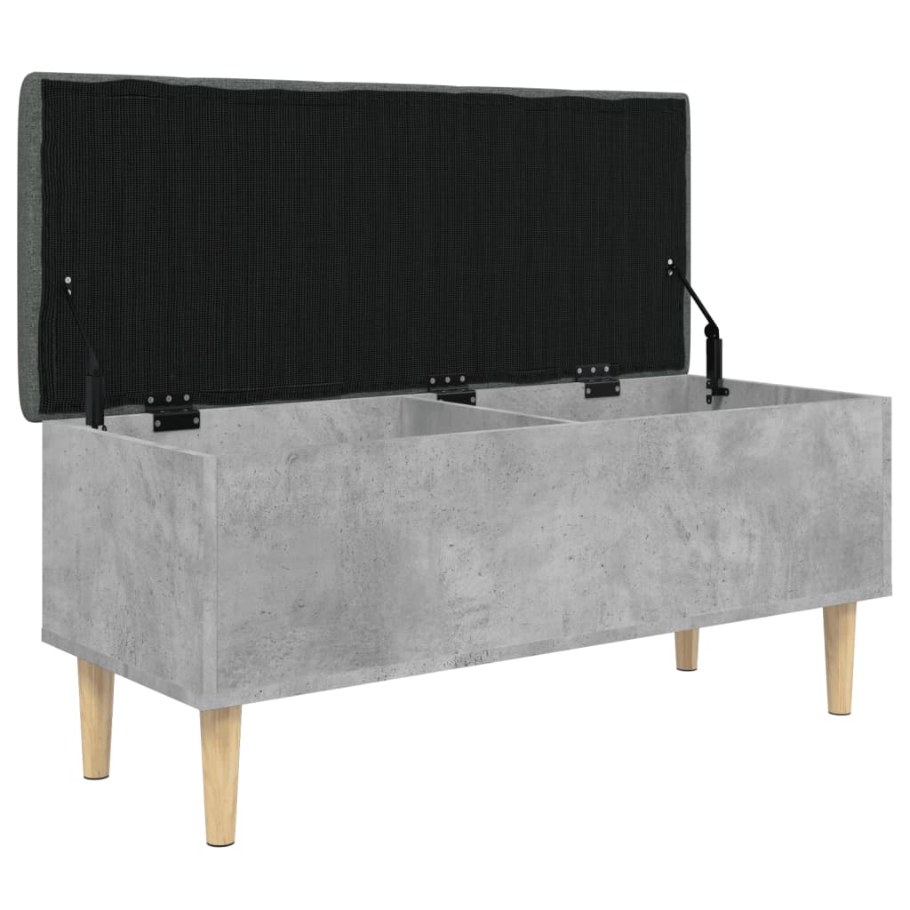 Skoskap Skohylle Skobenk Betonggrå 102x42x46 cm