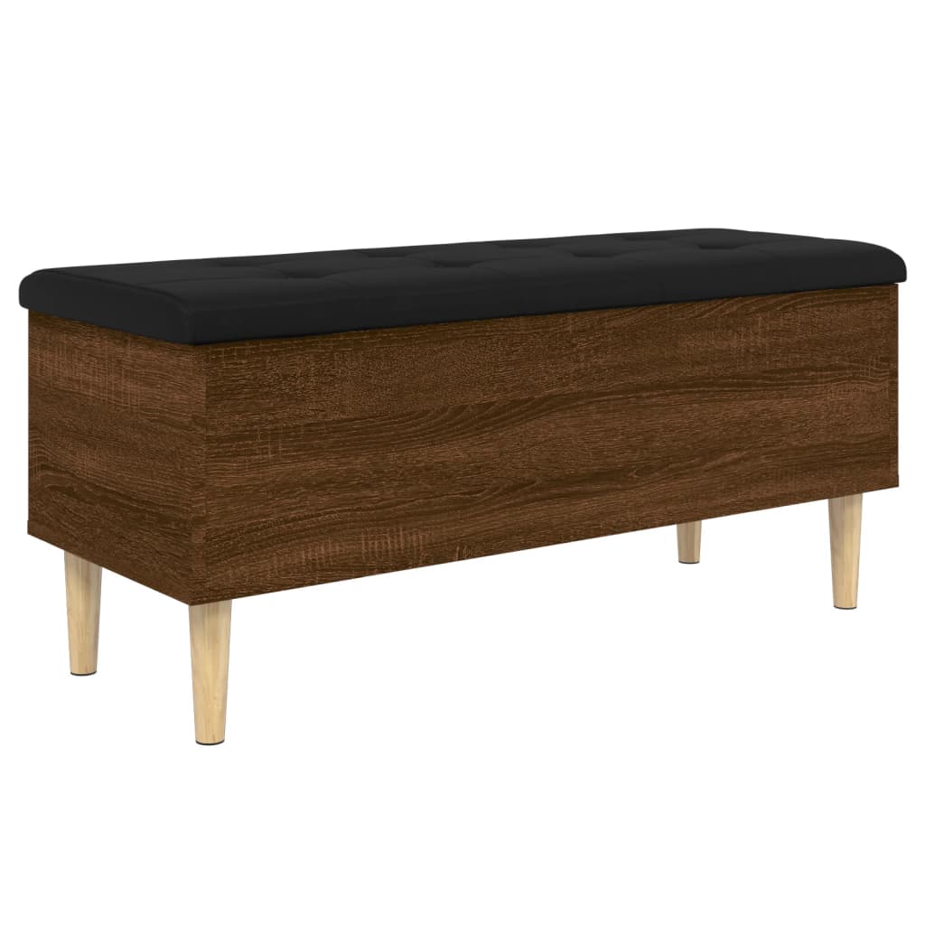 Oppbevaringsbenk Brun Eik 102x42x46 cm
