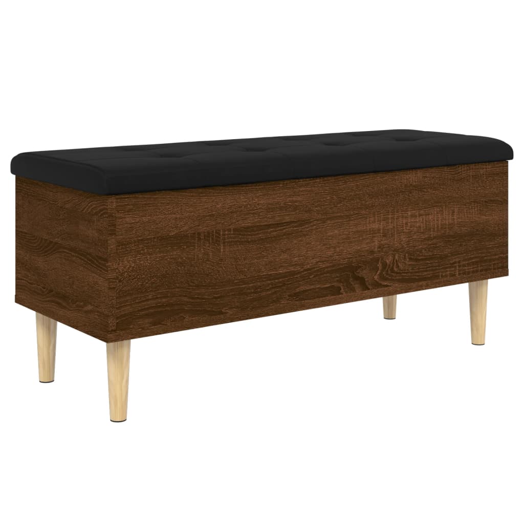 Oppbevaringsbenk Brun Eik 102x42x46 cm