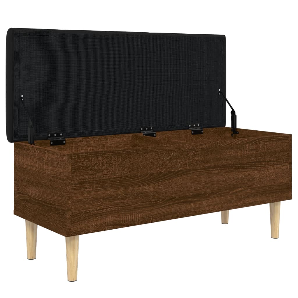 Oppbevaringsbenk Brun Eik 102x42x46 cm