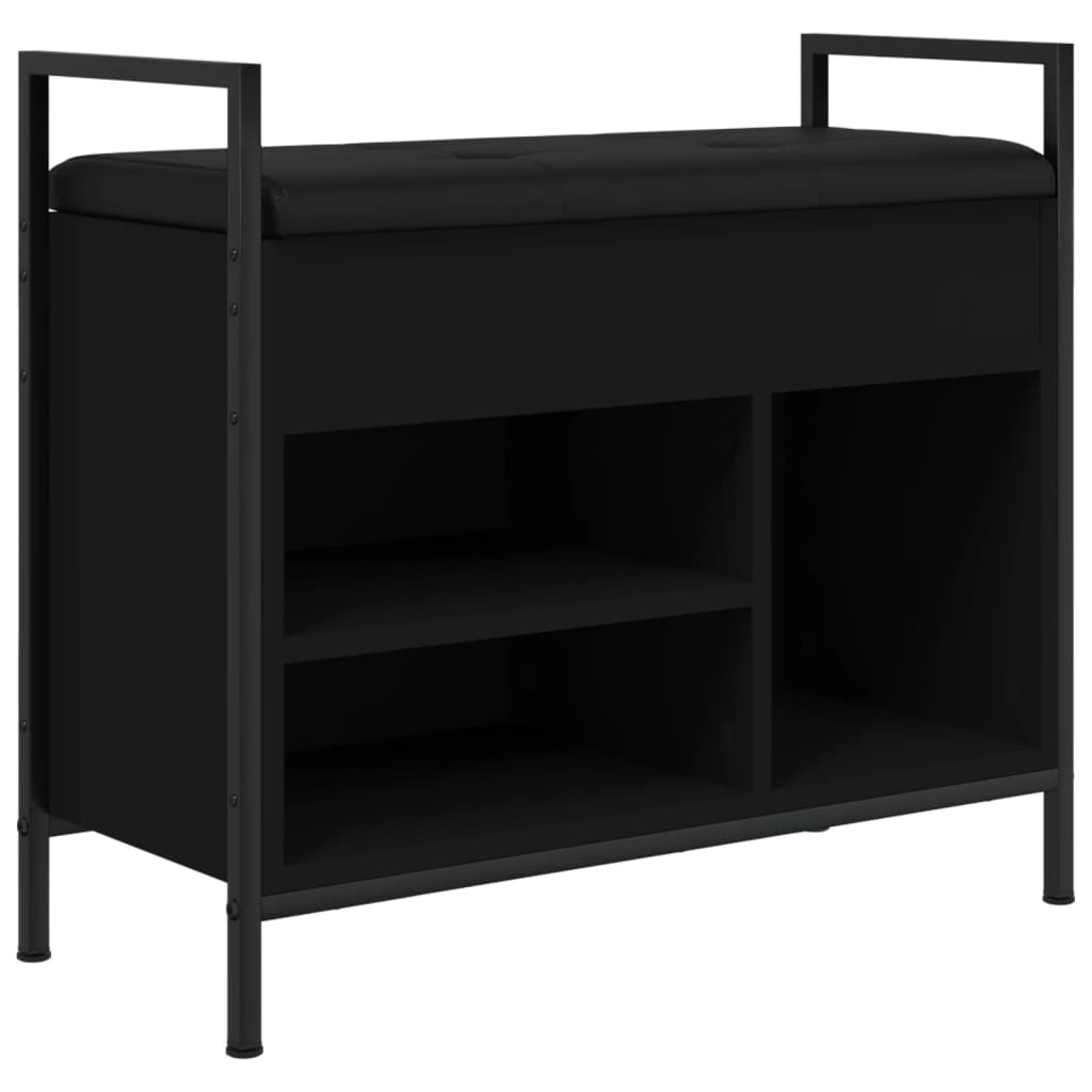 Skoskap Skohylle Skobenk Svart 65,5x32x57,5 cm