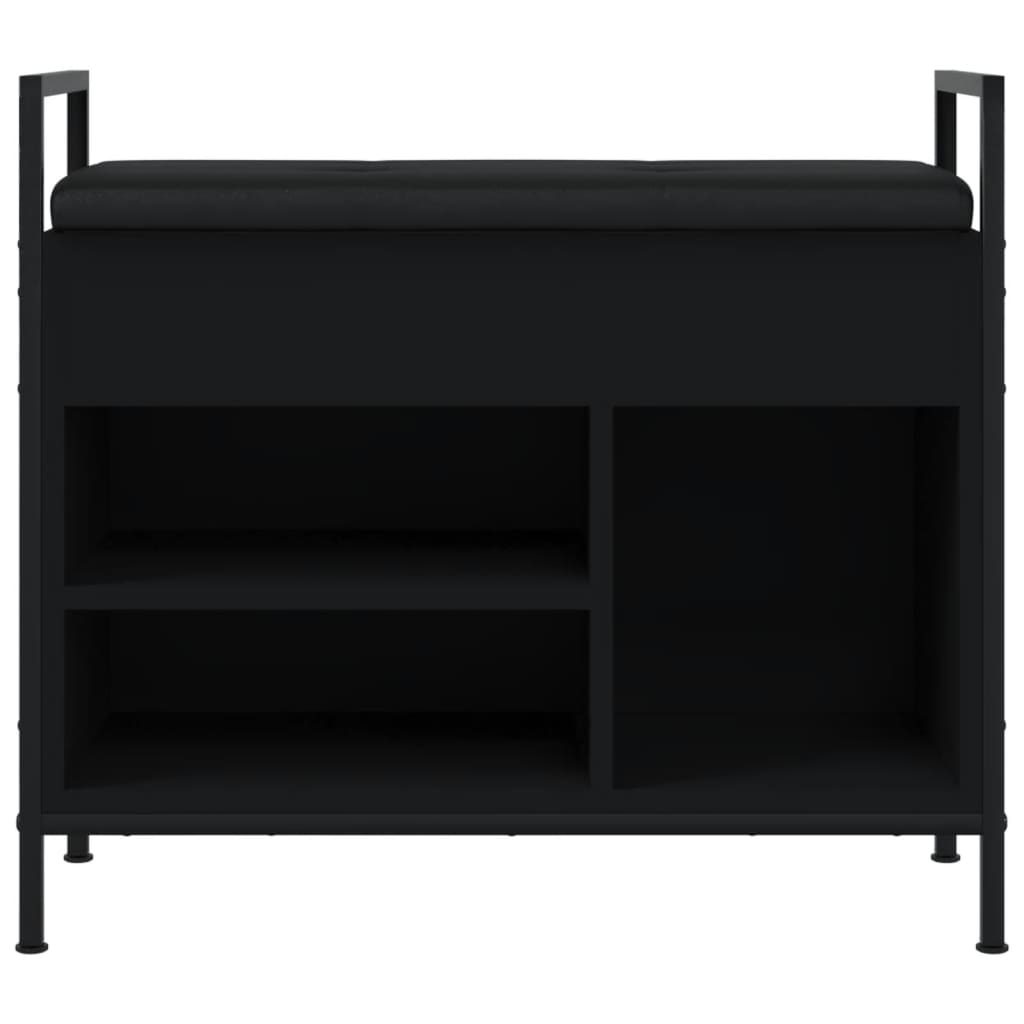 Skoskap Skohylle Skobenk Svart 65,5x32x57,5 cm