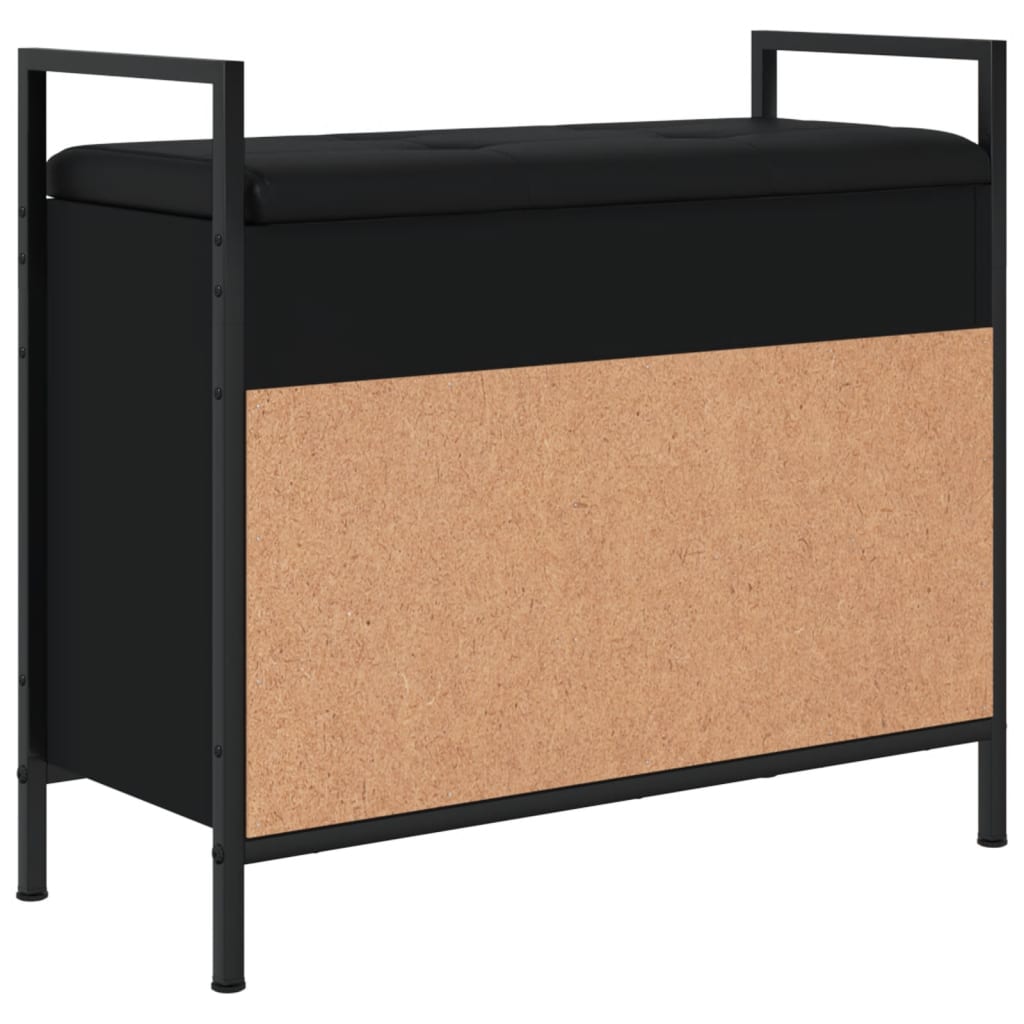 Skoskap Skohylle Skobenk Svart 65,5x32x57,5 cm