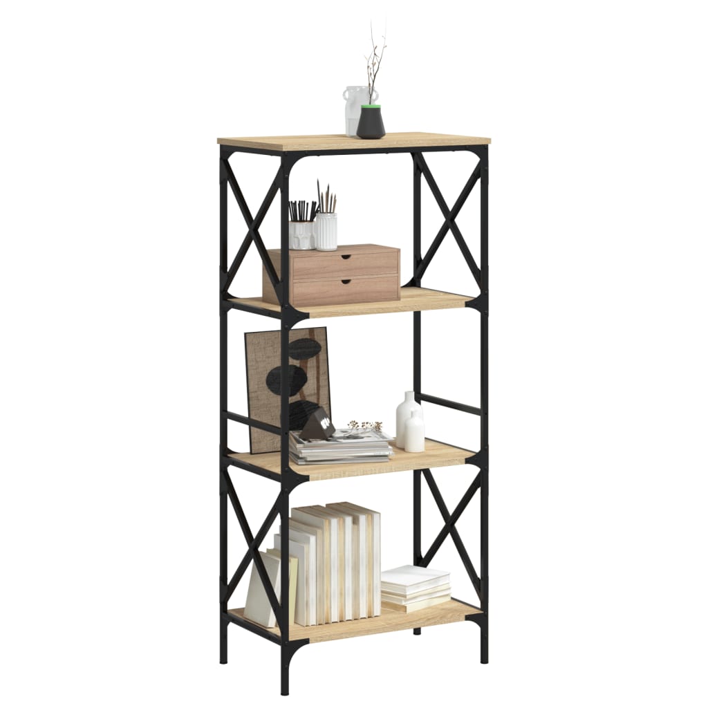Bokhylle Sonoma Eik 4 etasjer 59x35x132 cm