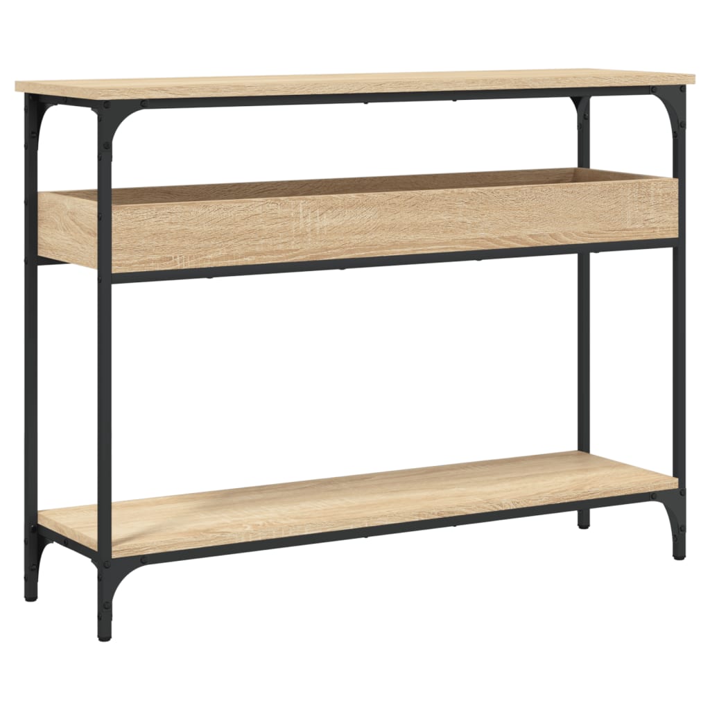 Avlastningsbord Konsollbord Sonoma Eik med hylle 100x29x75 cm