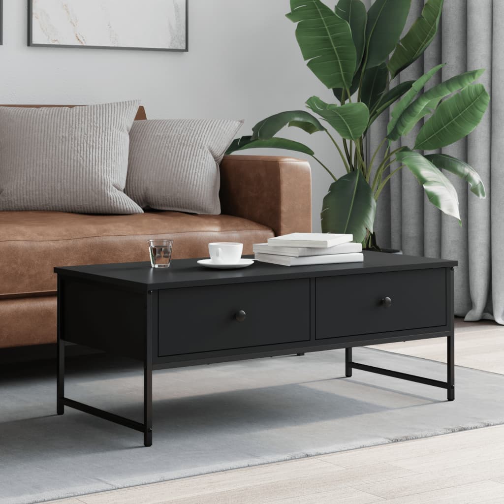 Salongbord Sofabord Svart 101x49x39,5 cm