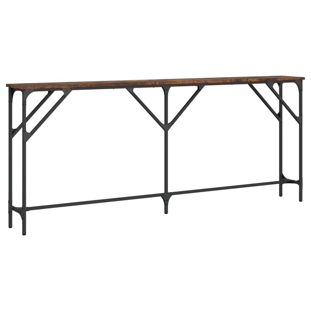 Avlastningsbord Konsollbord Røkt Eik 180x23x75 cm
