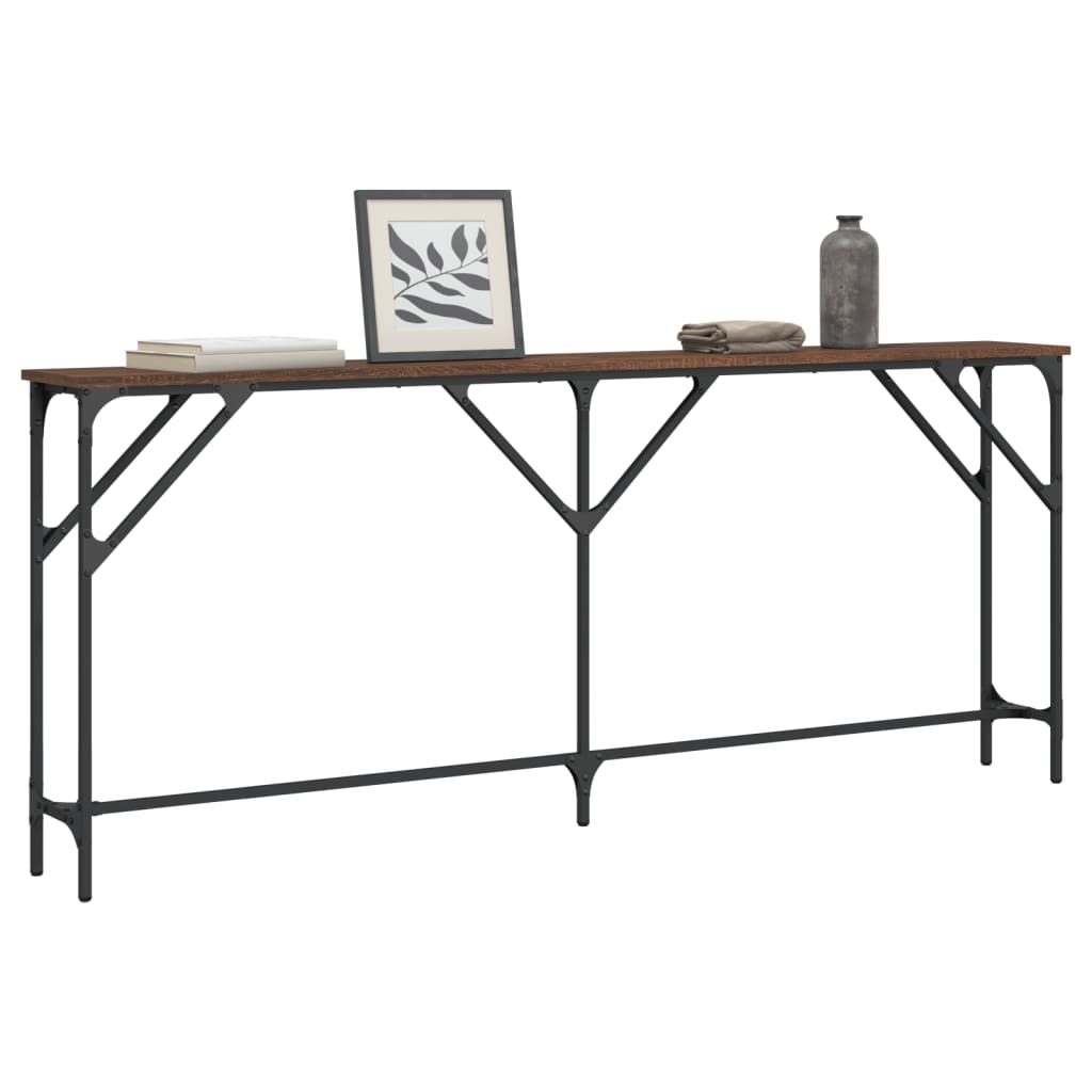 Avlastningsbord konsollbord Brun Eik 180x23x75 cm