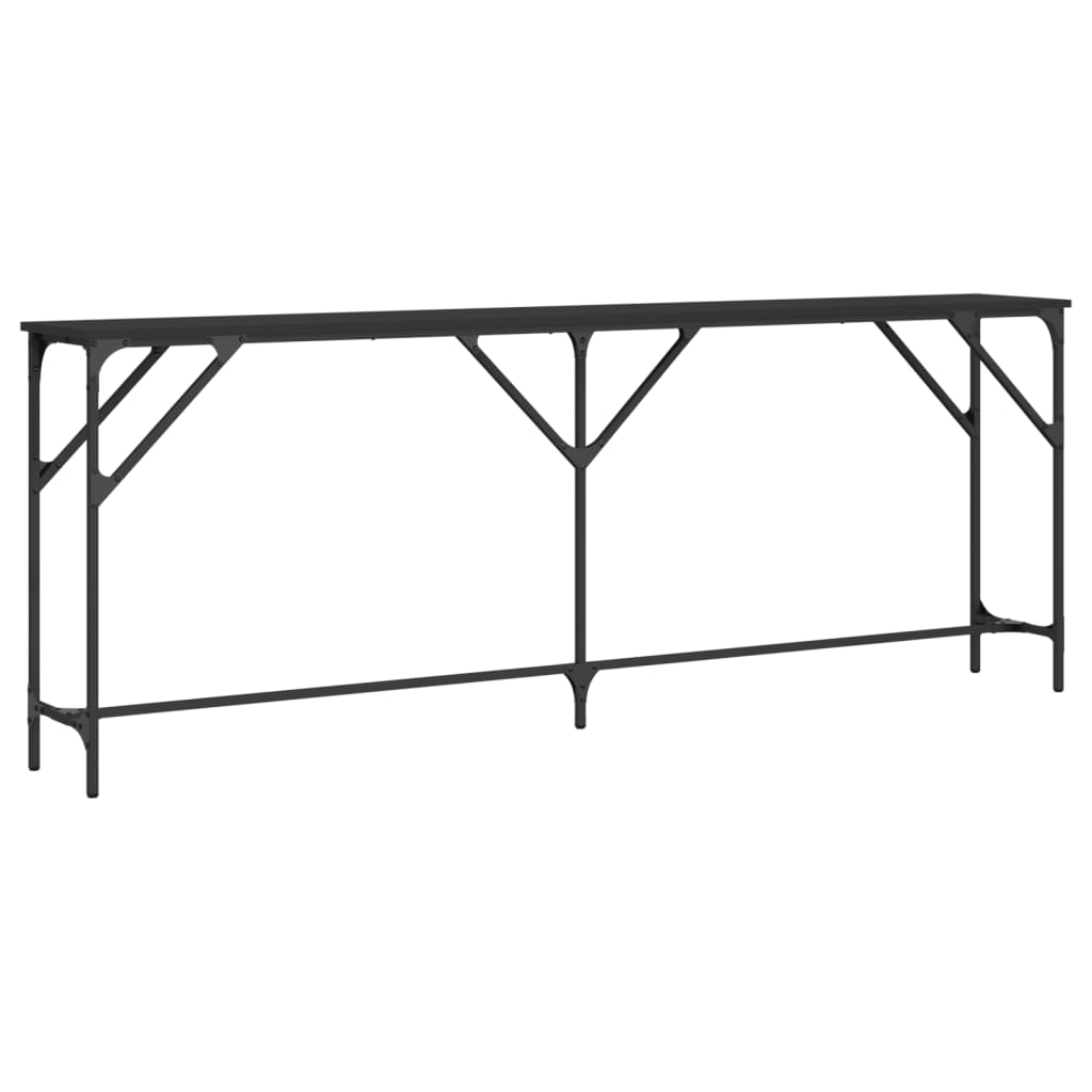 Avlastningsbord Konsollbord Svart 200x29x75 cm
