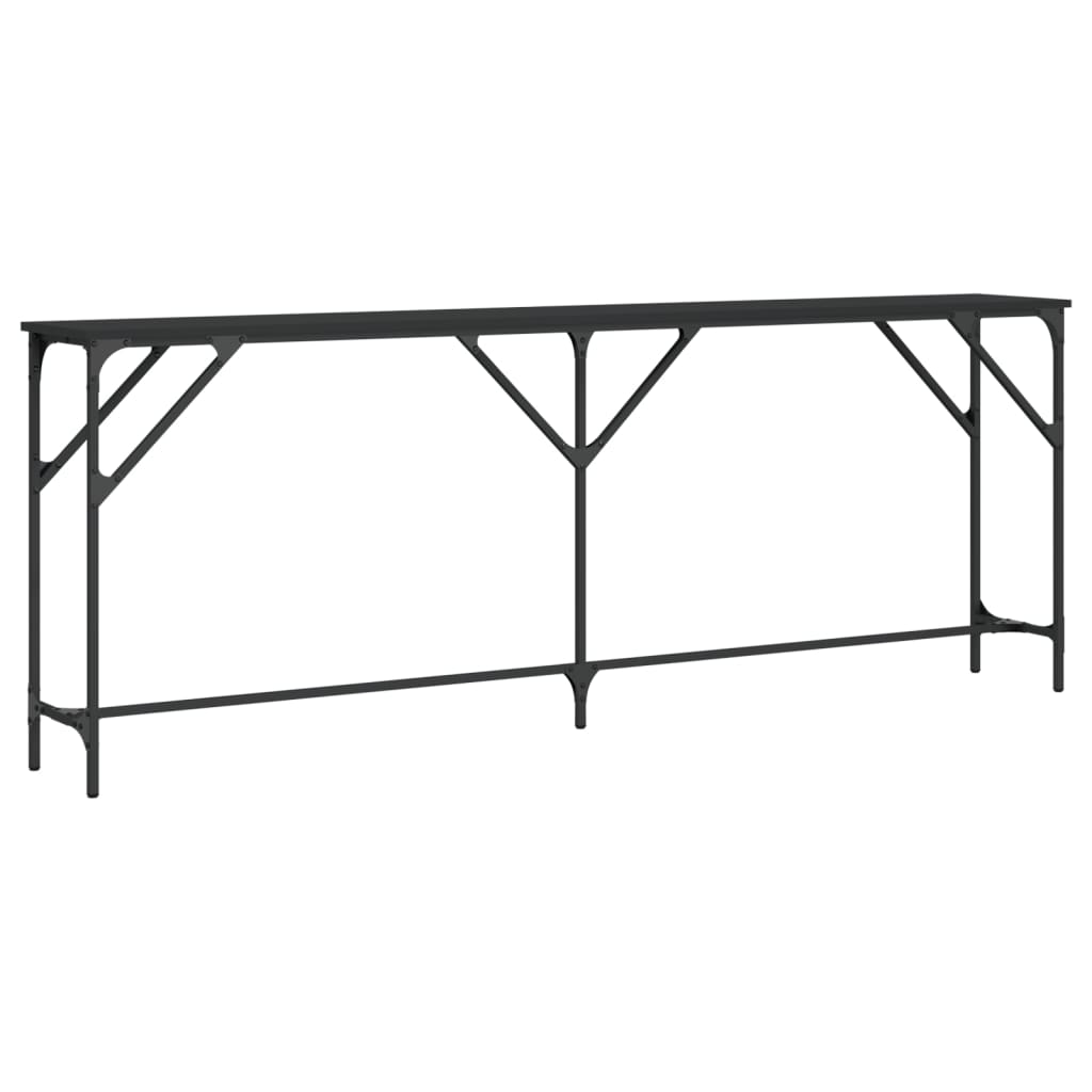 Avlastningsbord Konsollbord Svart 200x29x75 cm