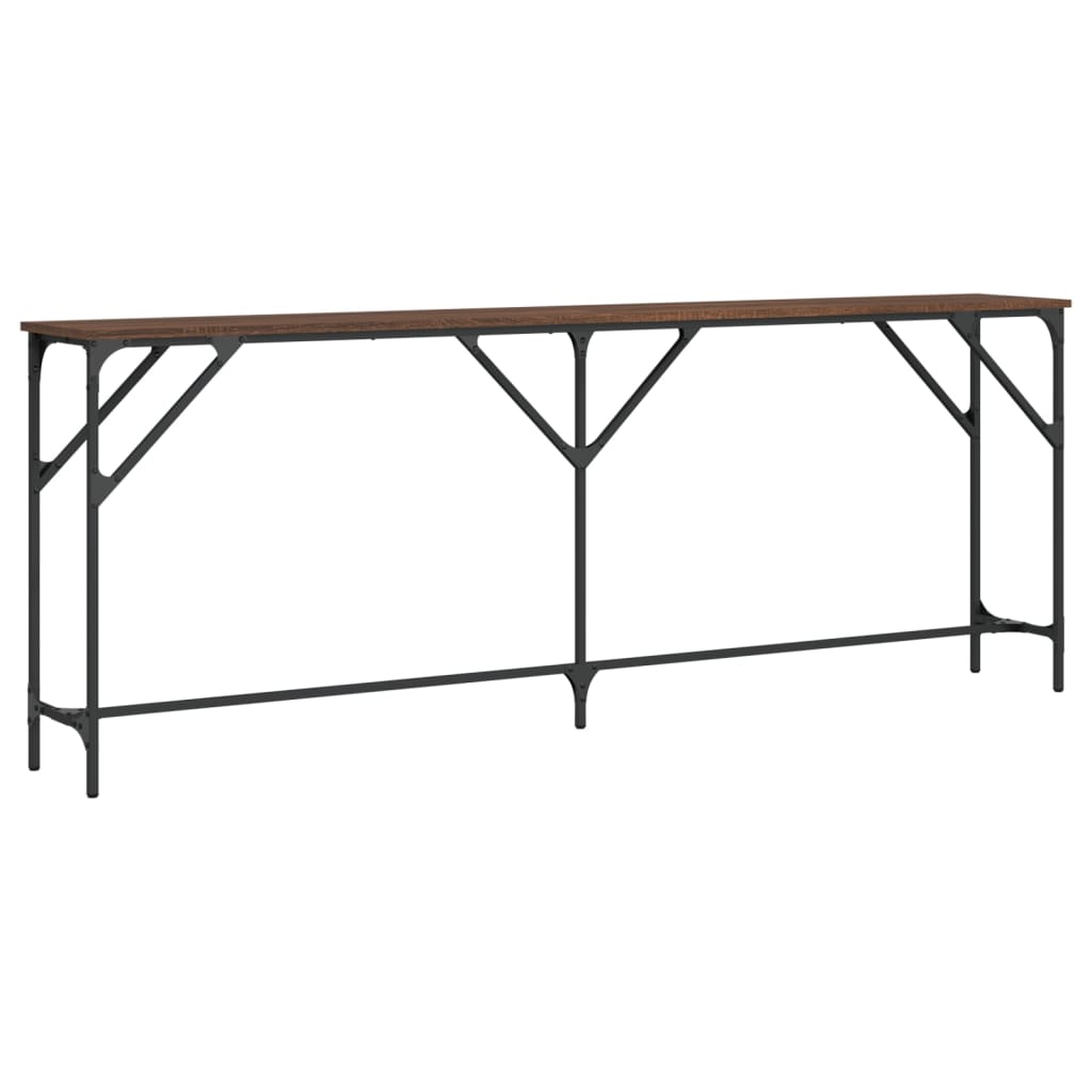 Avlastningsbord konsollbord Brun Eik 200x29x75 cm