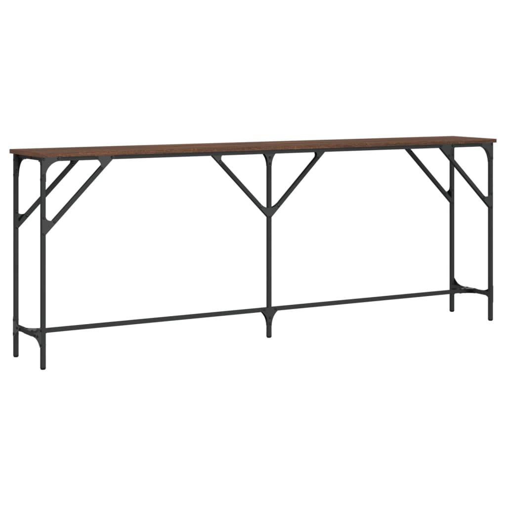 Avlastningsbord konsollbord Brun Eik 200x29x75 cm