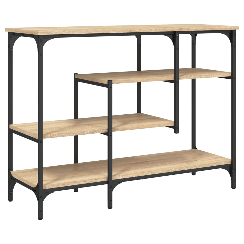 Avlastningsbord Konsollbord Sonoma Eik med hyller 100x35x75 cm