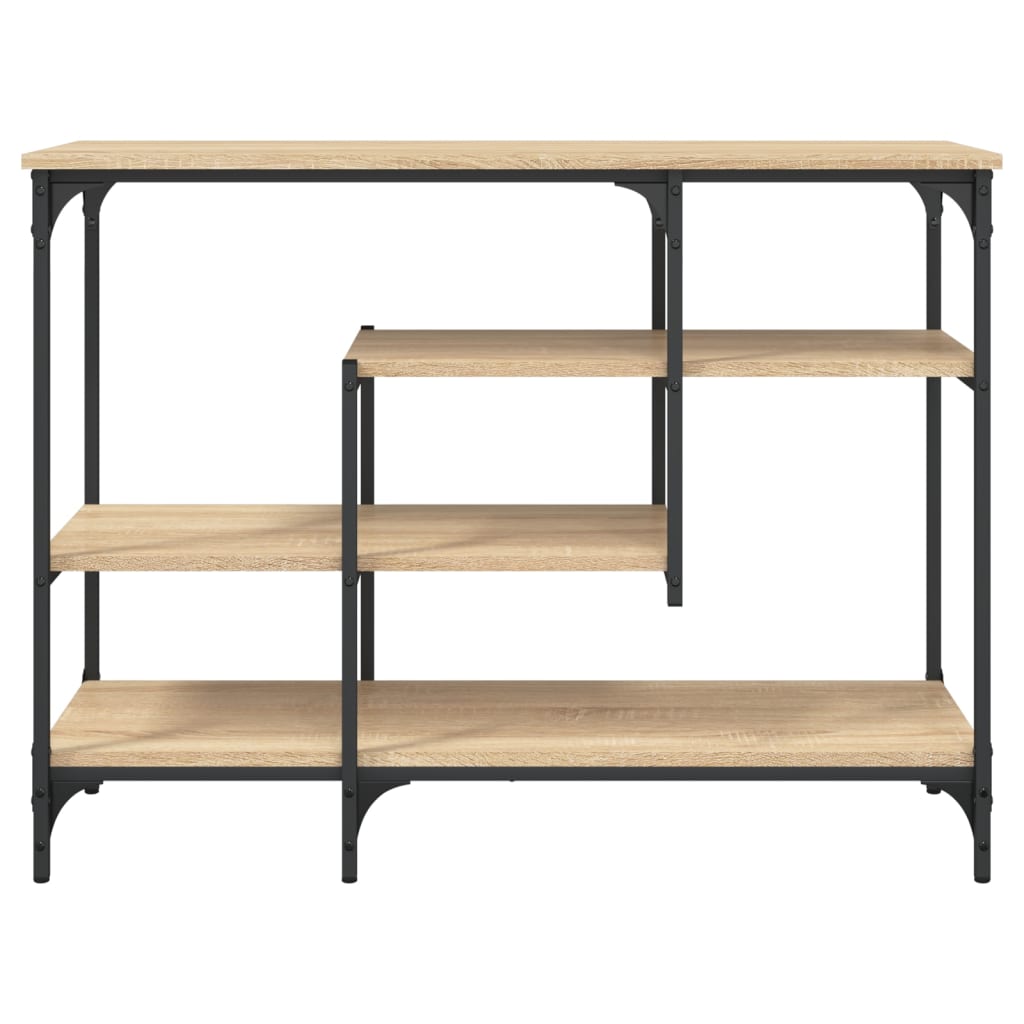 Avlastningsbord Konsollbord Sonoma Eik med hyller 100x35x75 cm