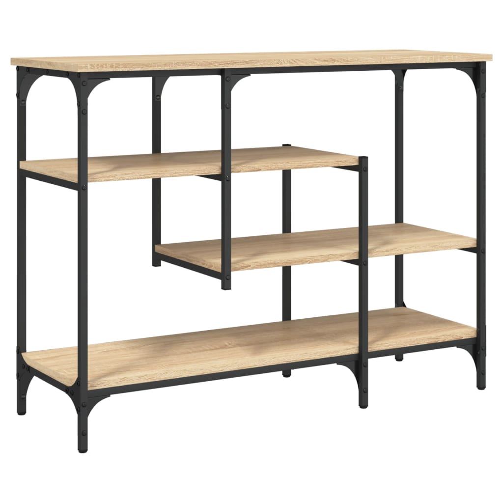 Avlastningsbord Konsollbord Sonoma Eik med hyller 100x35x75 cm