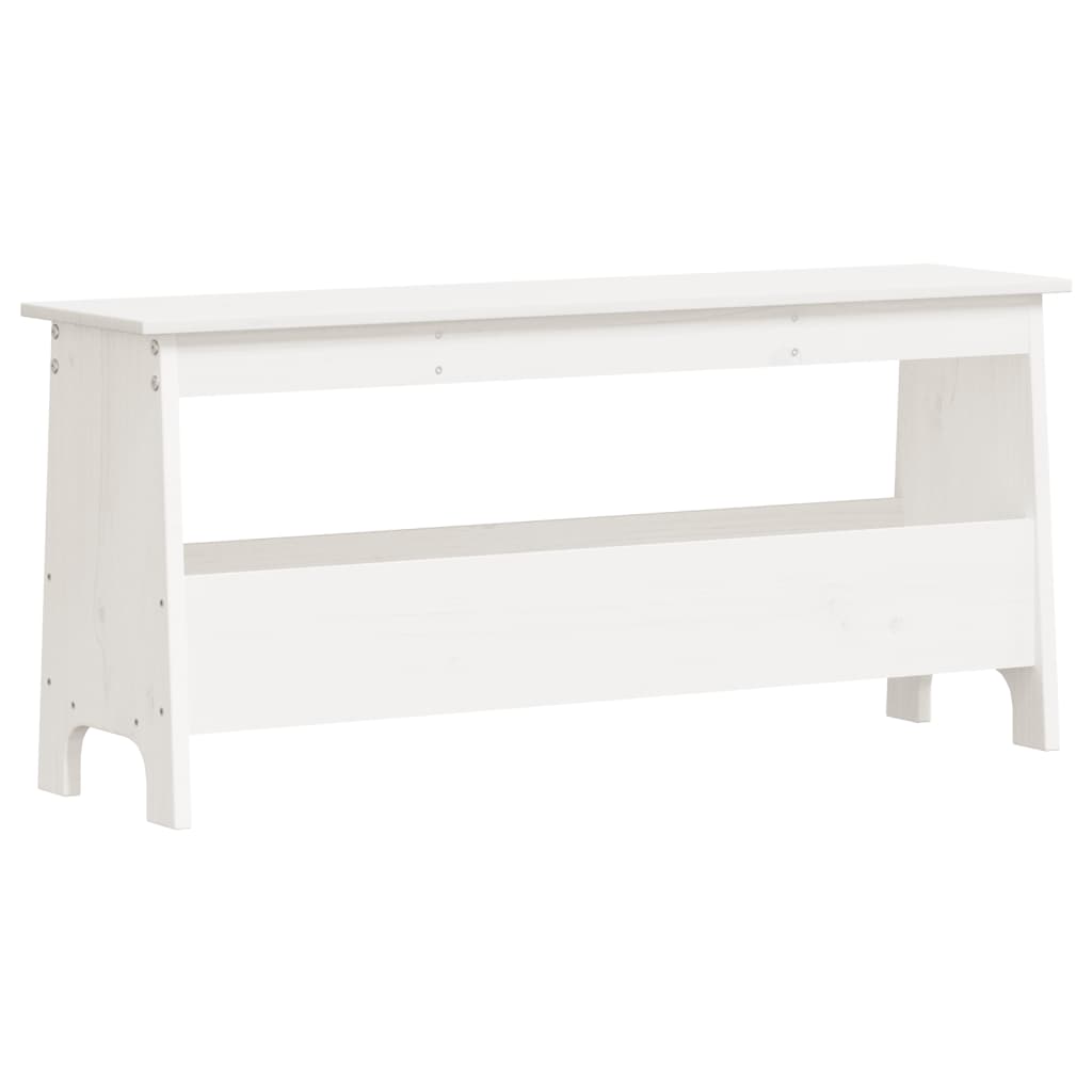Sittebenk Gangbenk Hvit 100x28x45 cm heltre furu