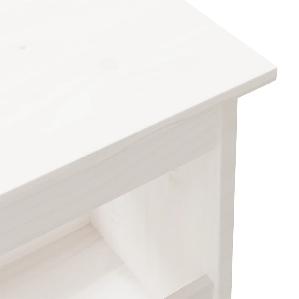 Sittebenk Gangbenk Hvit 100x28x45 cm heltre furu