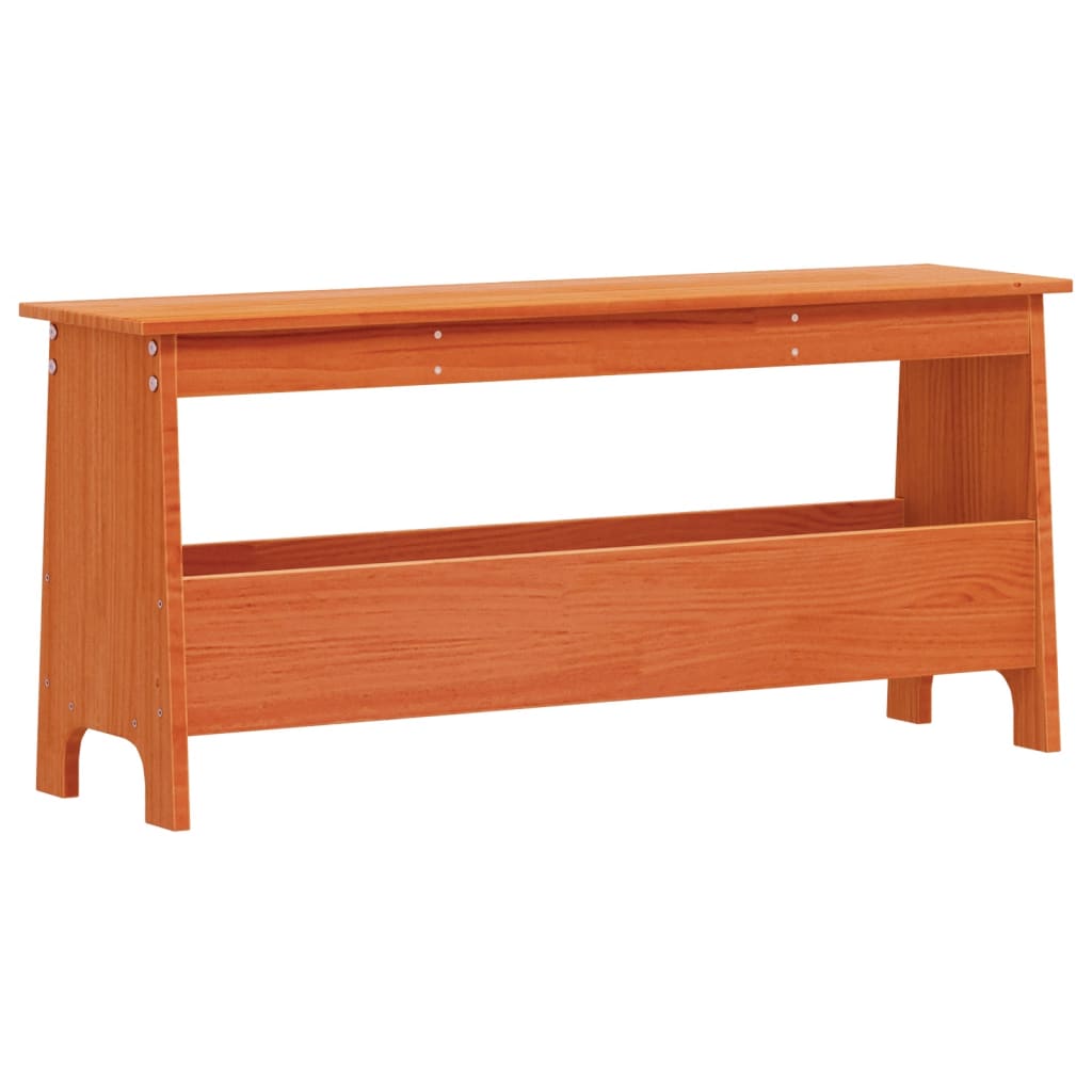 Sittebenk Gangbenk voksbrun 100x28x45 cm heltre furu