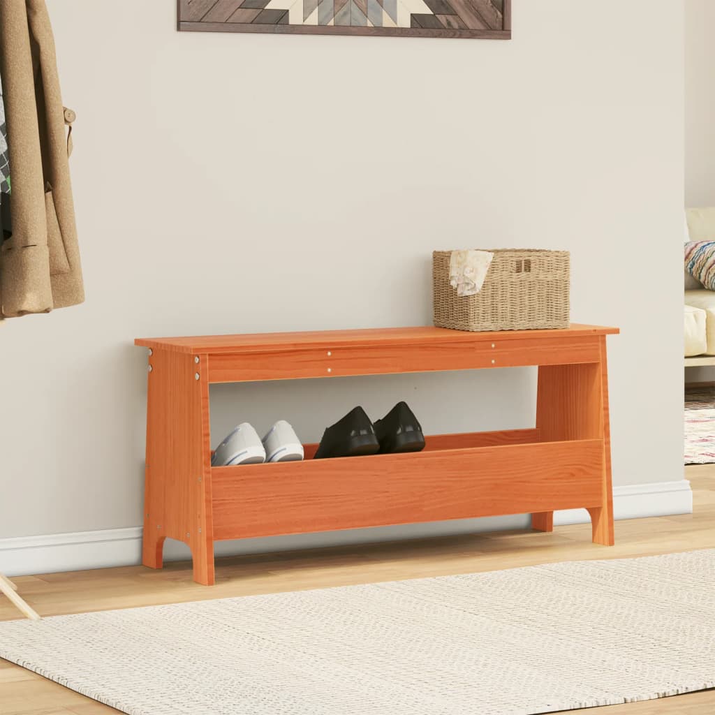 Sittebenk Gangbenk voksbrun 100x28x45 cm heltre furu