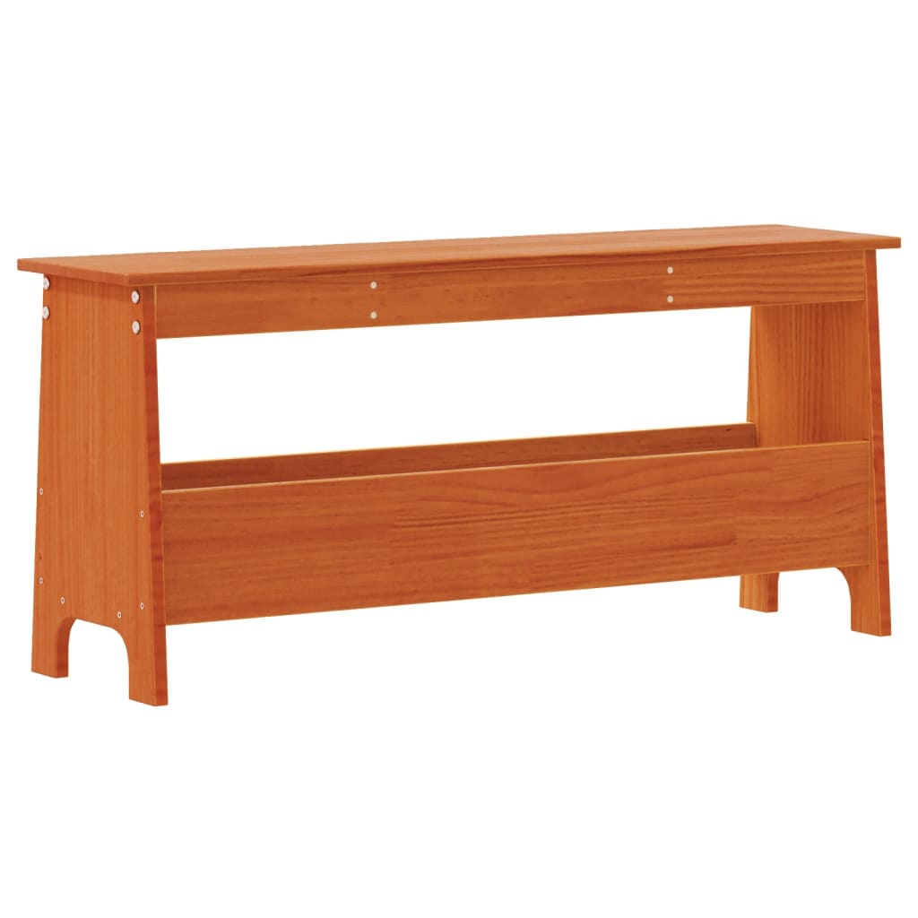 Sittebenk Gangbenk voksbrun 100x28x45 cm heltre furu
