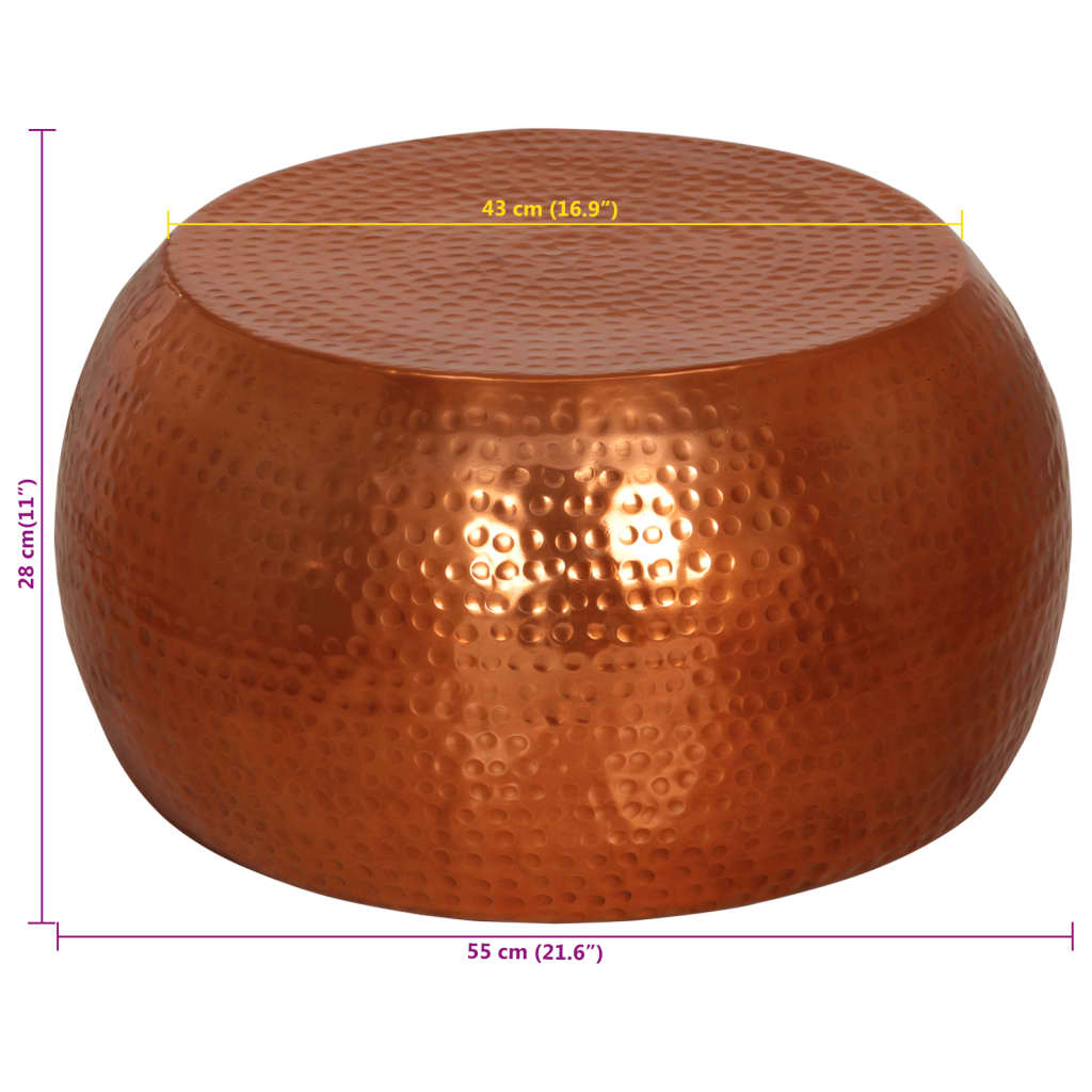 Salongbord Sofabord DIV. messing Ø55x28 cm aluminium