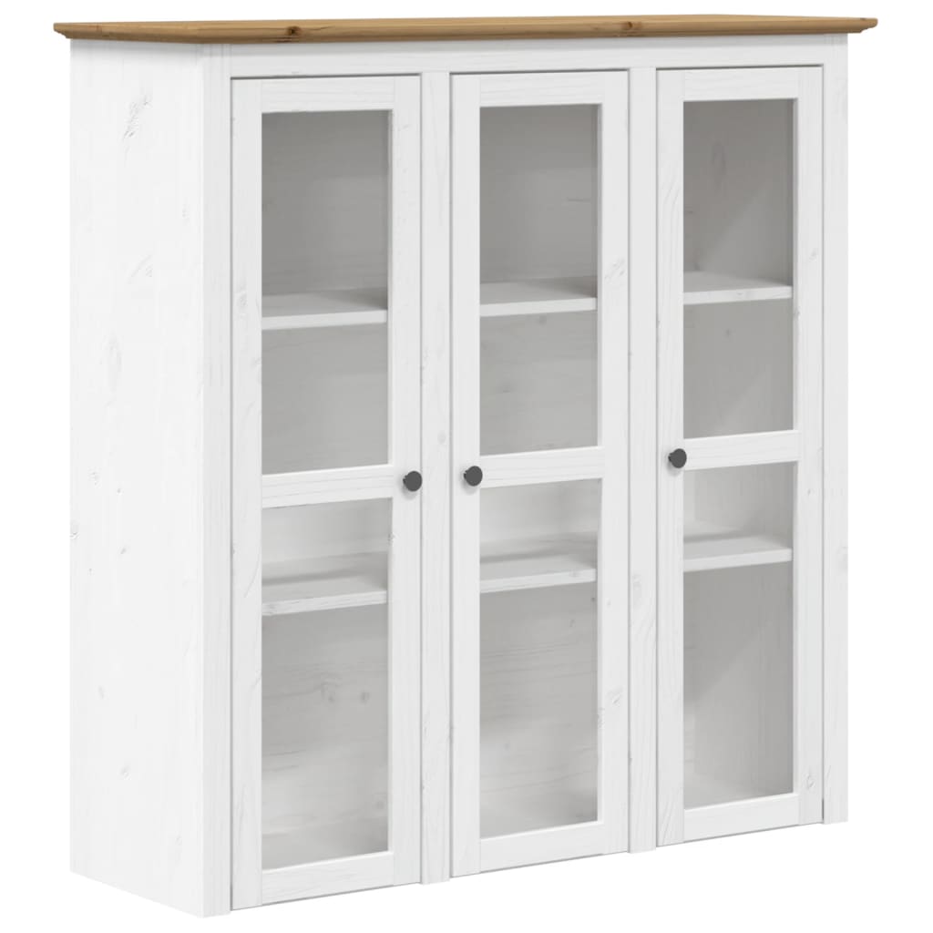 Skjenk Hvit BODO Brun 115,5x43x200,5 cm cm heltre furu