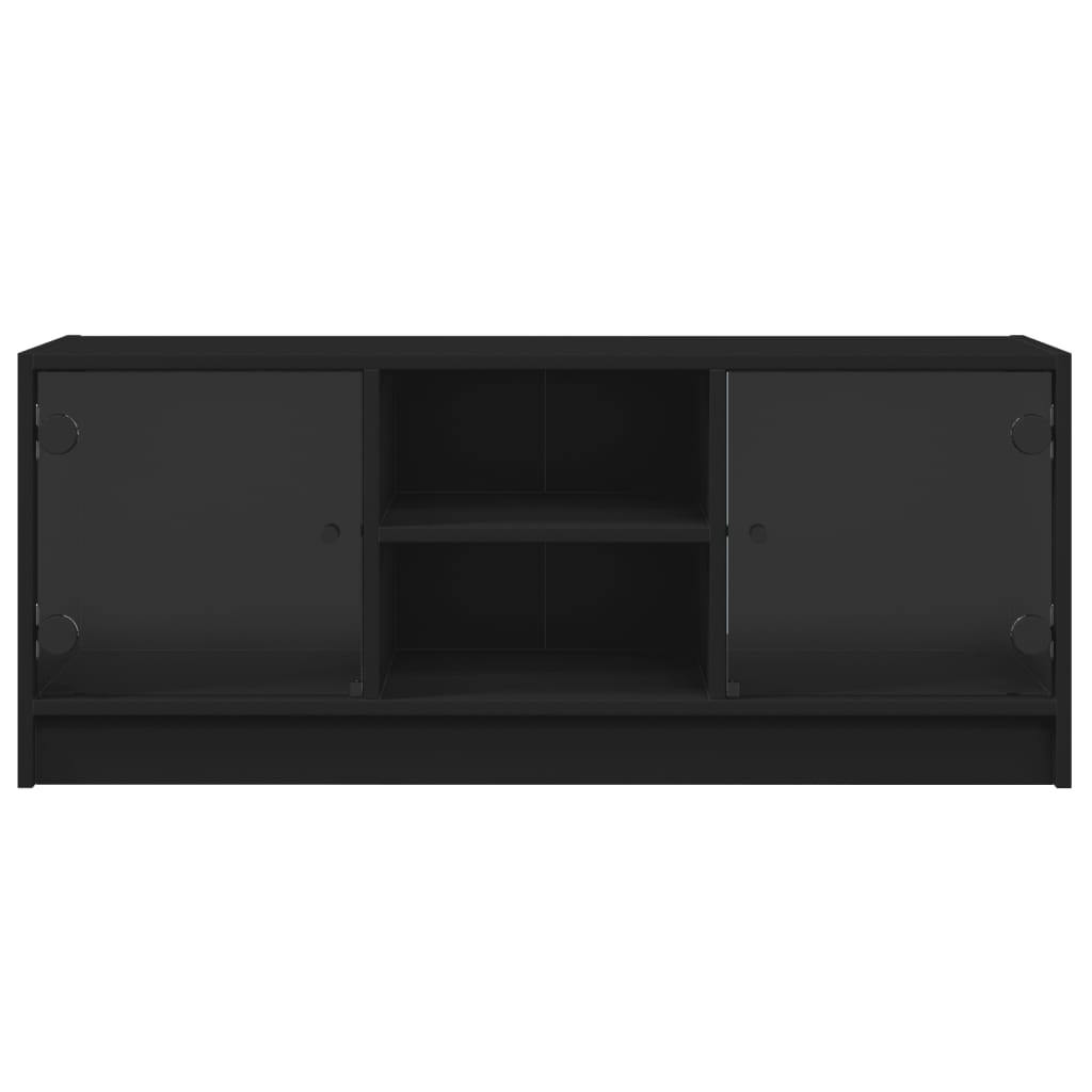 TV-Møbel Svart TV-benk med dør 102x37x42 cm