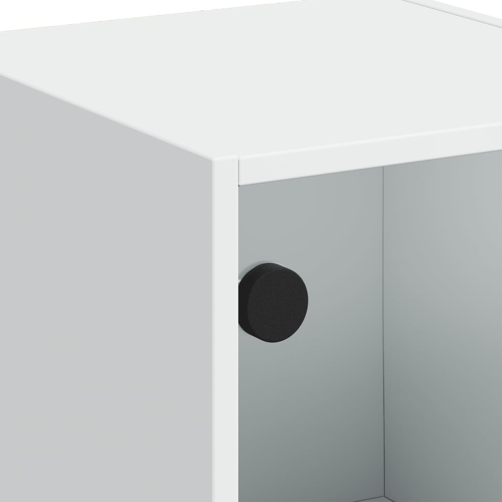 Skap Hvit med glassdører 35x37x109 cm