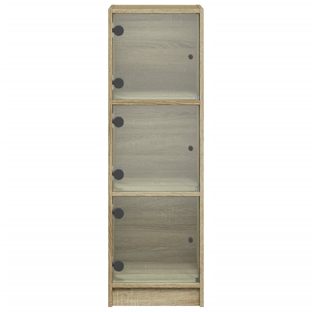 Skap Sonoma Eik med glassdører 35x37x109 cm