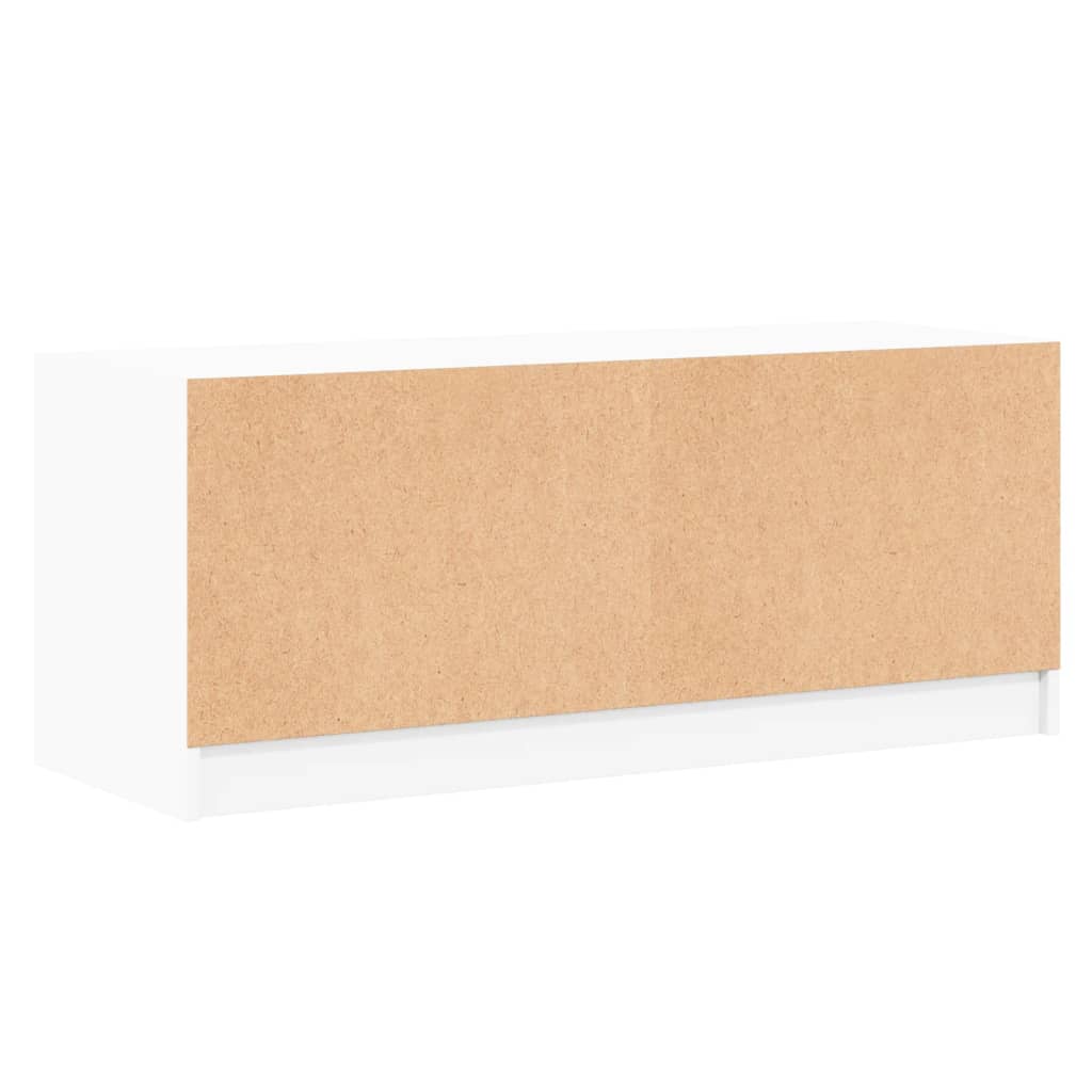 TV-Møbel Hvit TV-benk med dør 102x37x42 cm