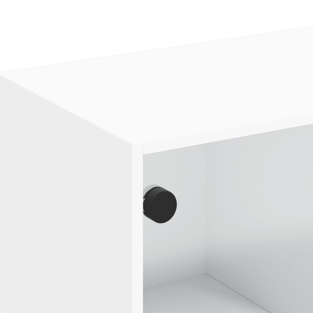 TV-Møbel Hvit TV-benk med dør 102x37x42 cm