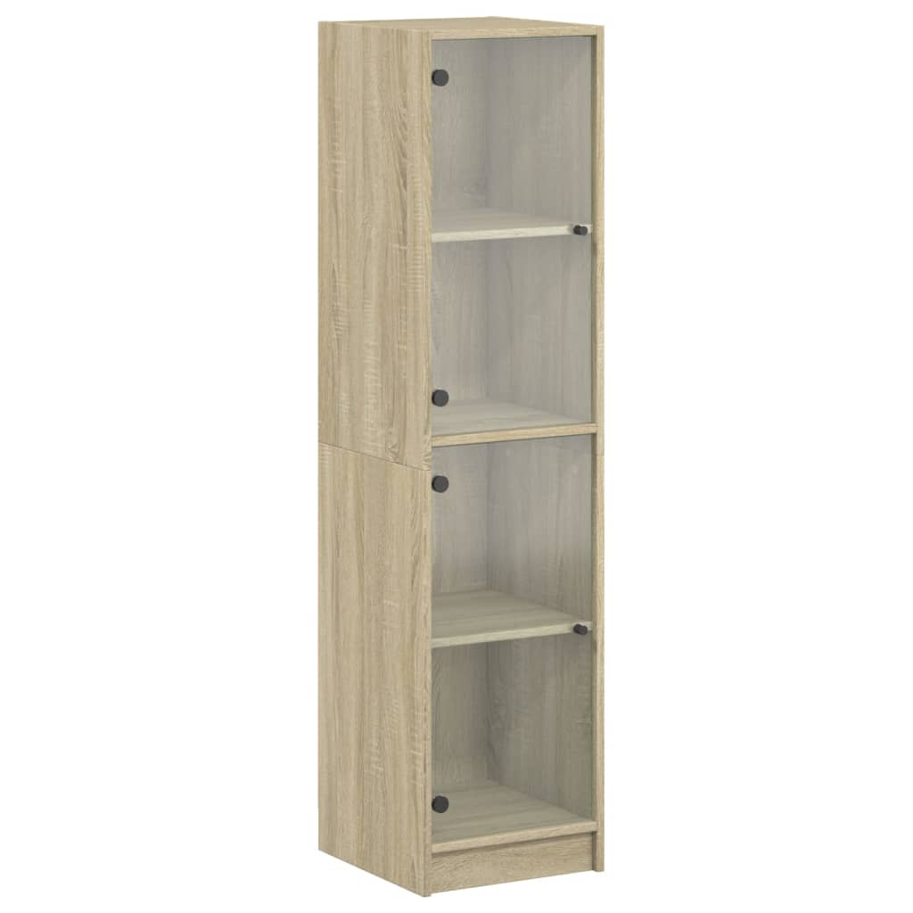 Skap Sonoma Eik med glassdører 35x37x142 cm