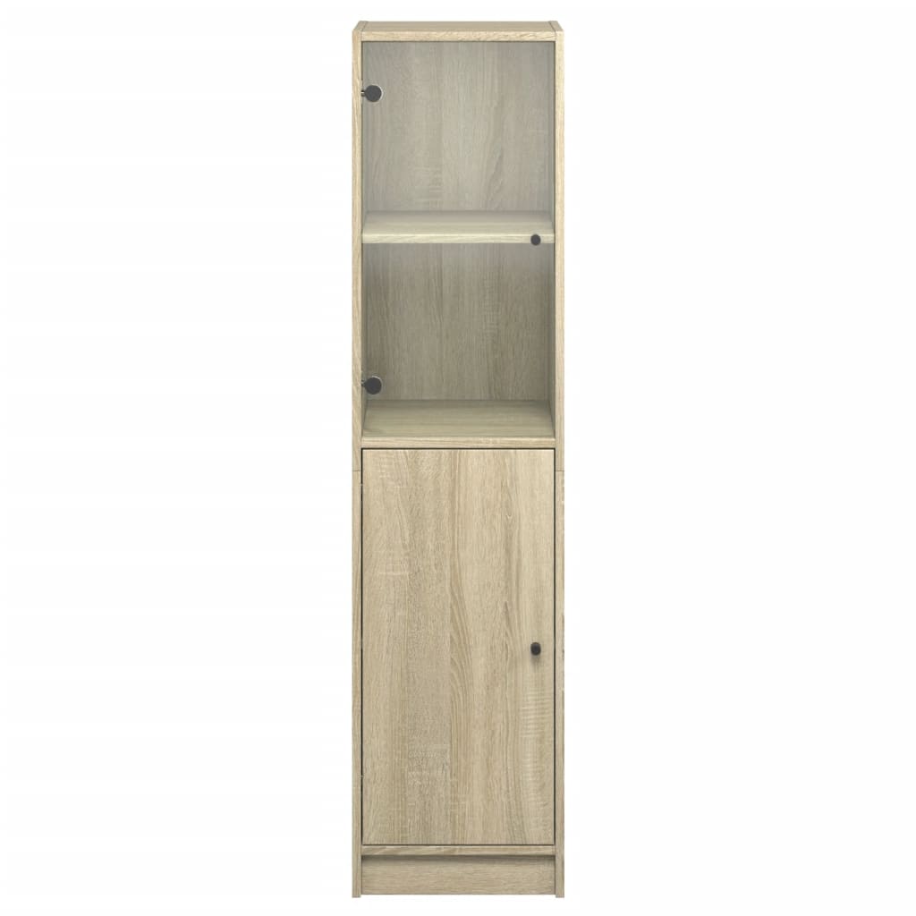 Skap Sonoma Eik med glassdører 35x37x142 cm