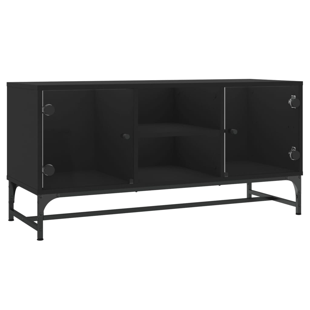 TV-Møbel Svart TV-benk med dør 102x37x50 cm