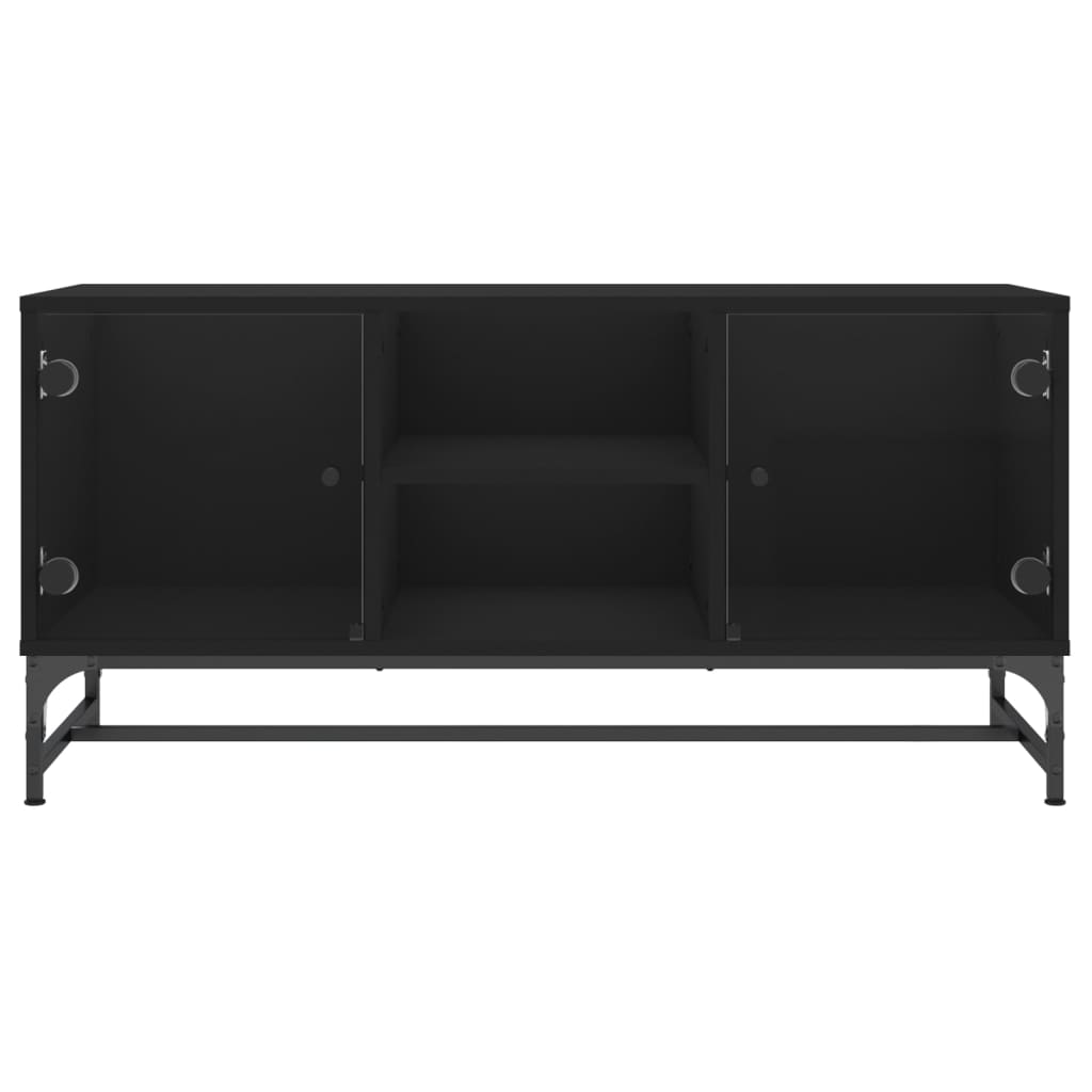TV-Møbel Svart TV-benk med dør 102x37x50 cm