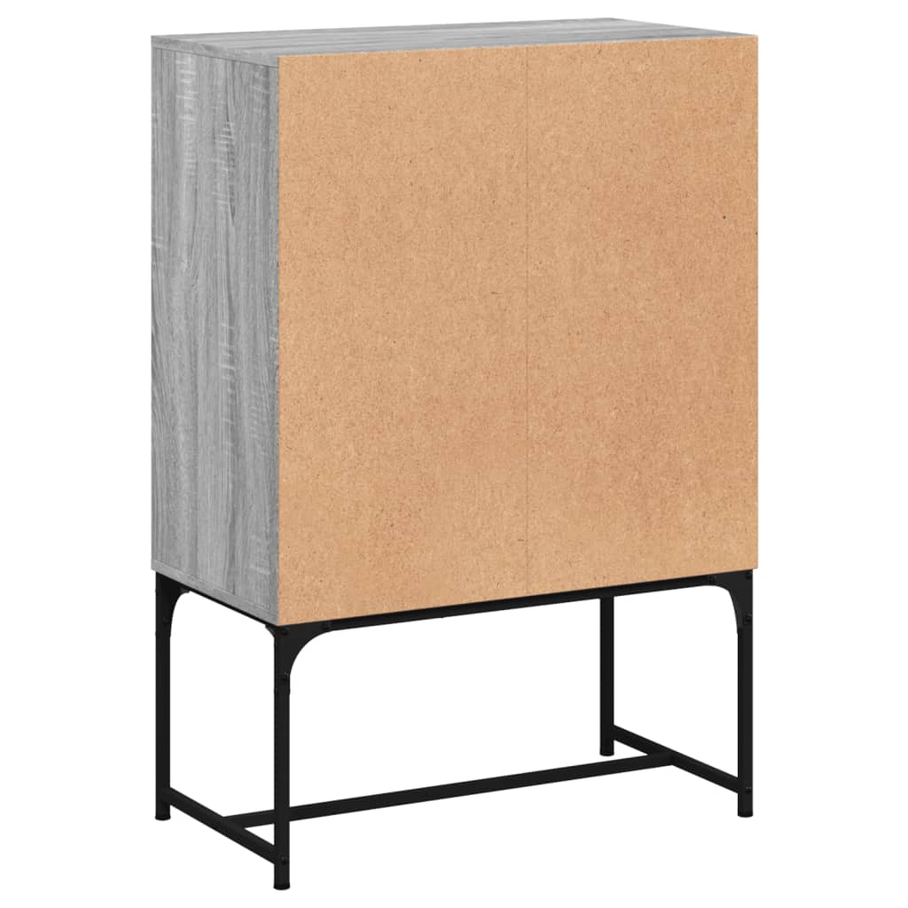 Veggskap Sonoma Grå med glassdører 69x37x100 cm