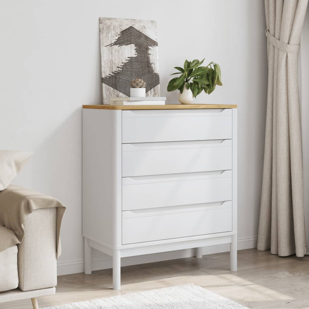 Kommode Hvit FLORO heltre furu