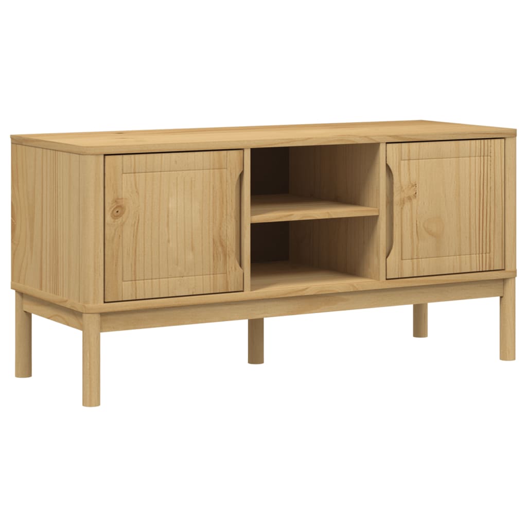 TV-Møbel Brun TV-benk voksbrun FLORO voksbrun 114x43x55 cm heltre furu