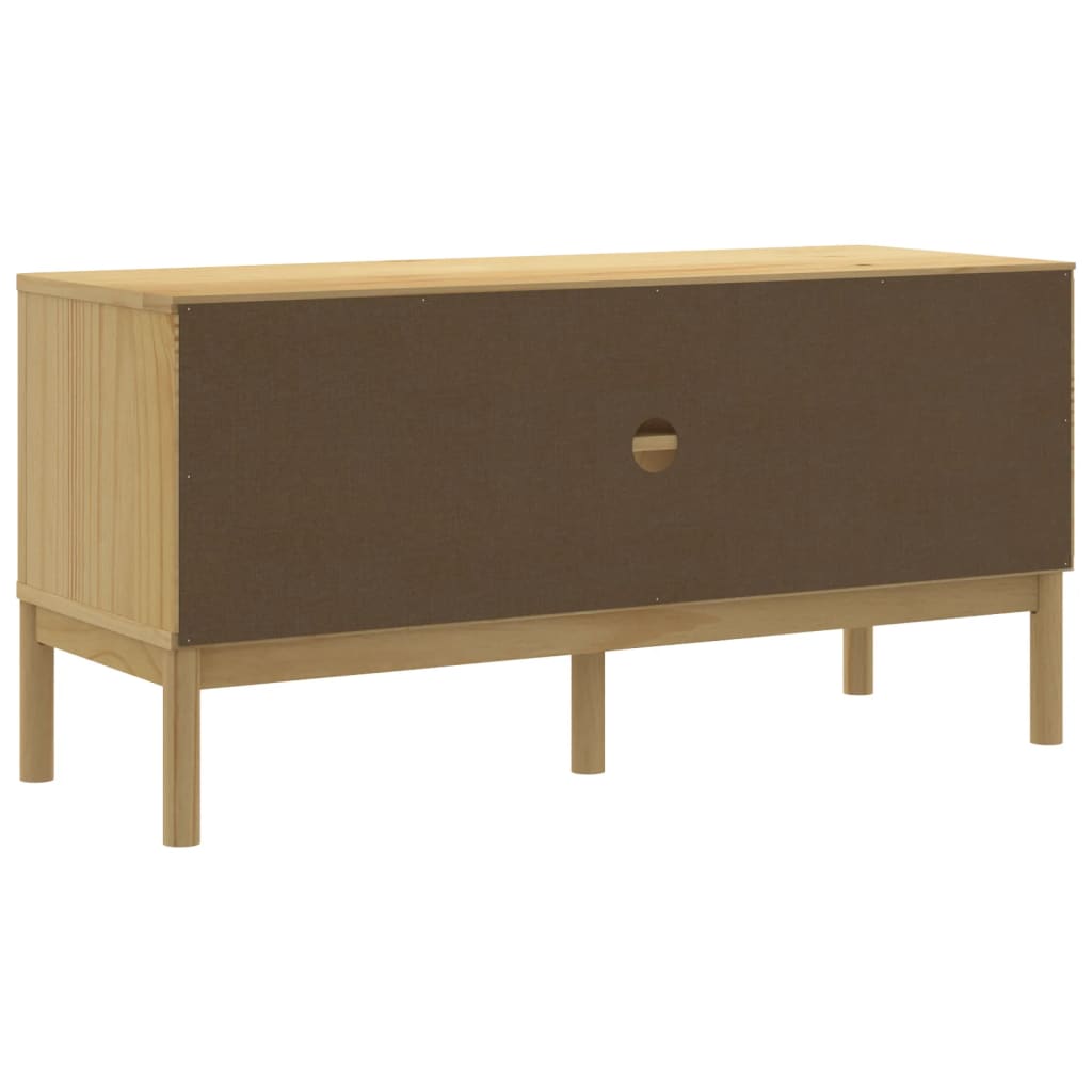 TV-Møbel Brun TV-benk voksbrun FLORO voksbrun 114x43x55 cm heltre furu