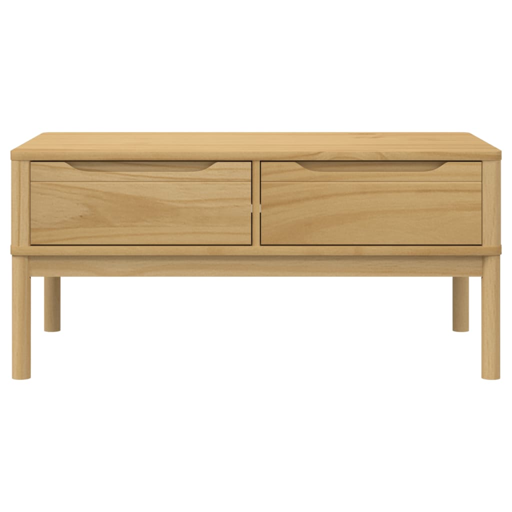 Salongbord Sofabord Tre heltre furu FLORO voksbrun 99x55,5x45 cm