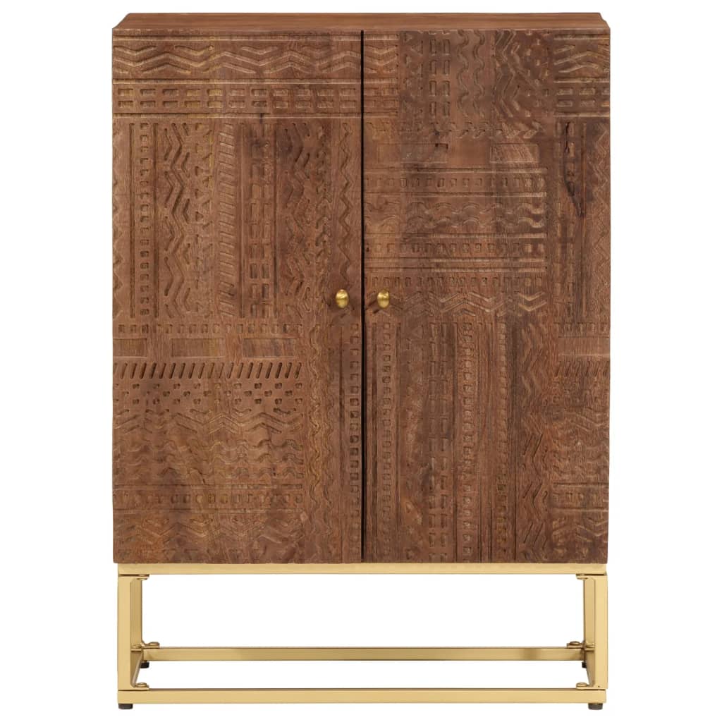 Skap Tre 55x30x76 cm heltre mango og jern