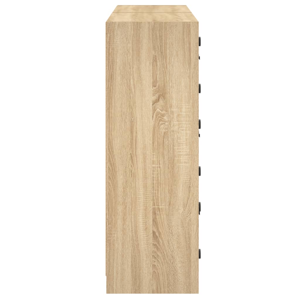 Bokhylle Sonoma Eik med dører 136x37x109 cm