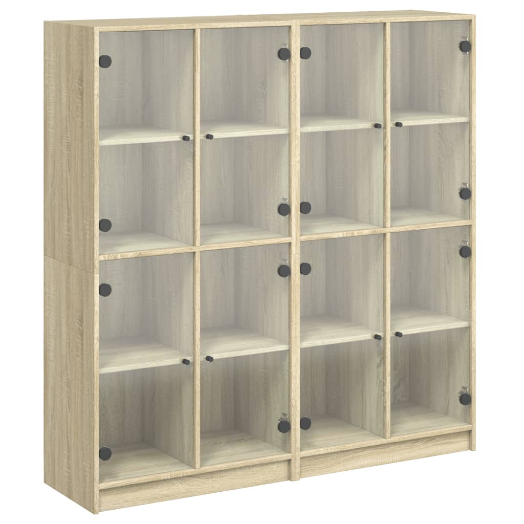Bokhylle Sonoma Eik med dører 136x37x142 cm