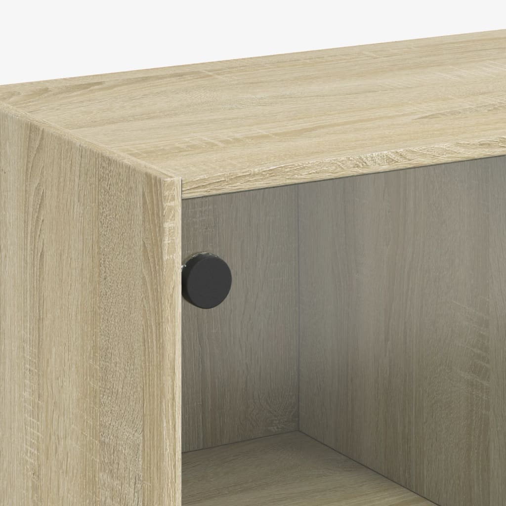 Bokhylle Sonoma Eik med dører 136x37x142 cm