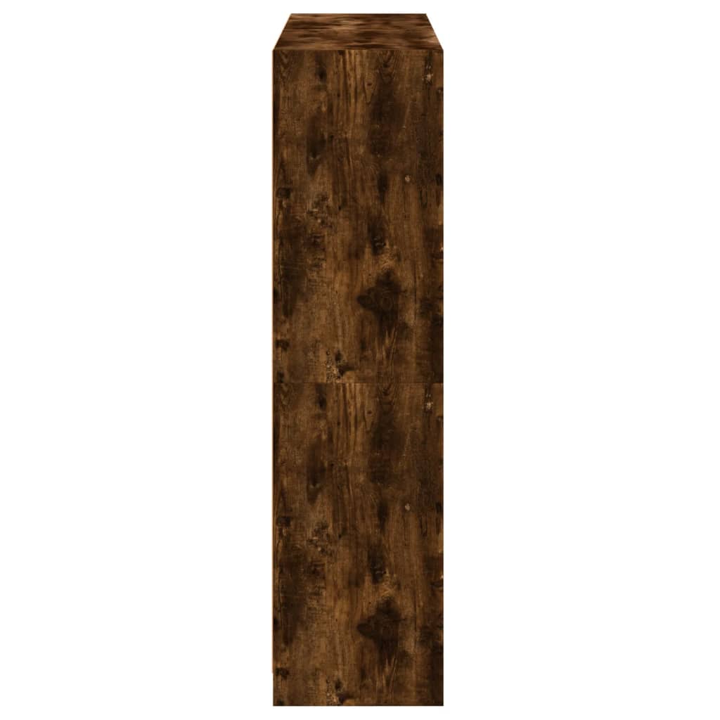 Bokhylle Røkt Eik med dører 136x37x142 cm