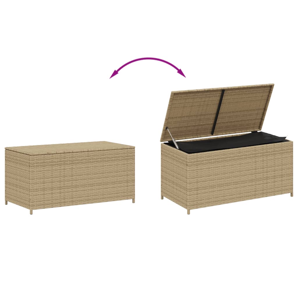 Putekasse Kunstrotting blandet beige 190L cm polyrotting