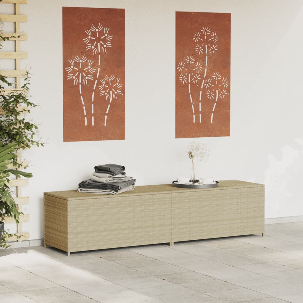 Putekasse Kunstrotting blandet beige 469L cm polyrotting
